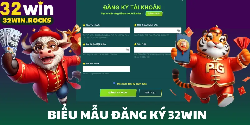 Biểu mẫu đăng ký 32win