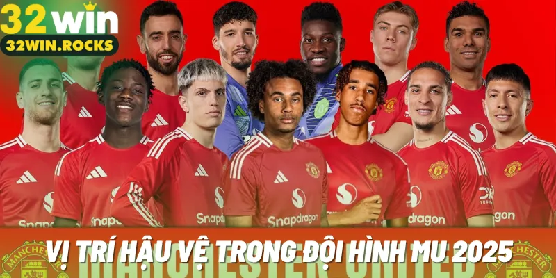 Vị trí hậu vệ trong đội hình MU 2025